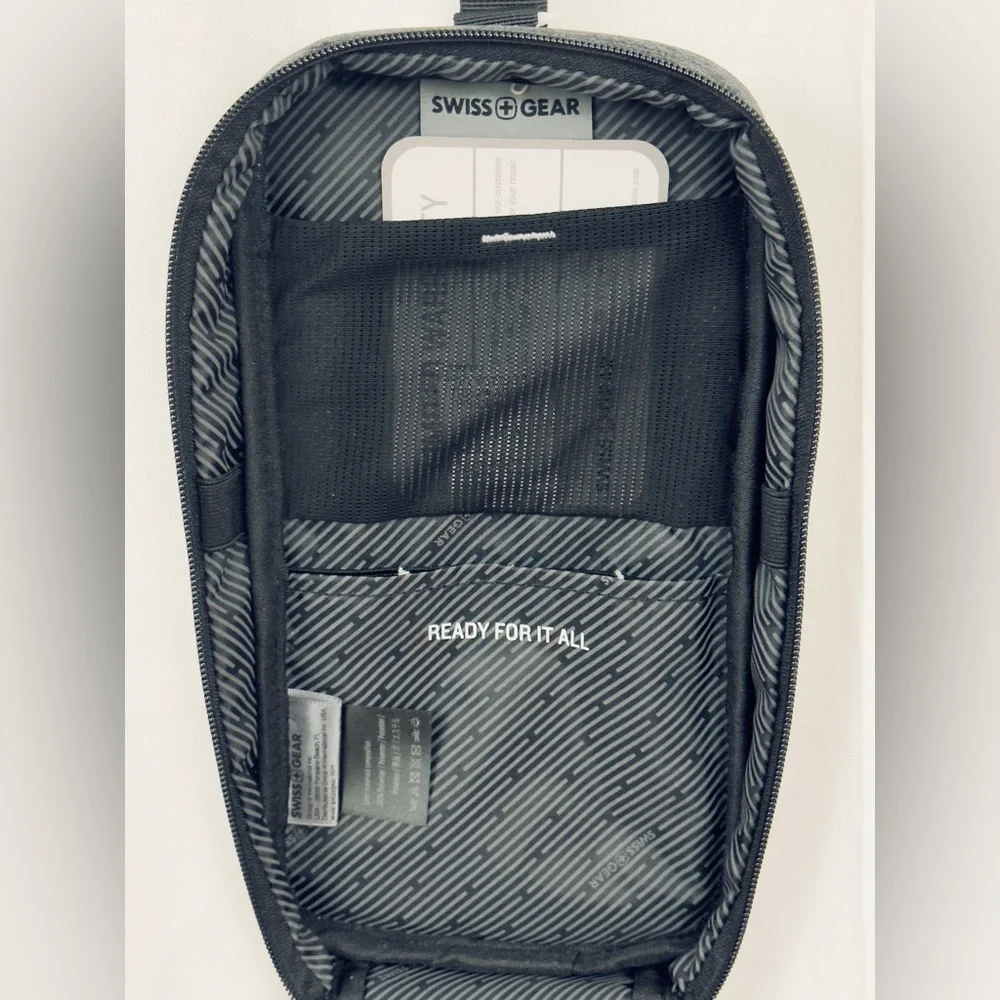 SWISS GEAR - The Vertical Fully Lined Hanging Toiletry Bag - Dark Gray. NWT